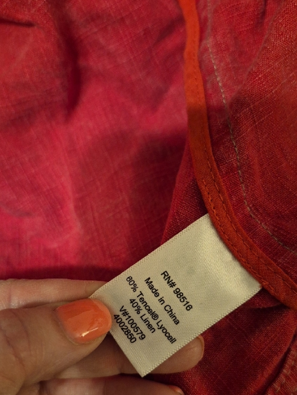 Coldwater Creek Red Jean Jacket - Picture 5 of 6